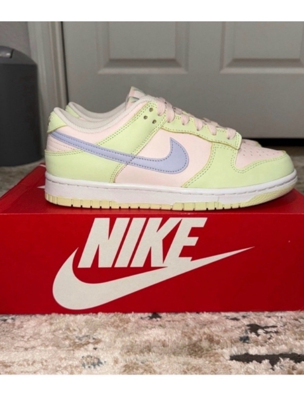 Nike Low-Top Lime Ice Sneakers in Pastel Green, Pink & Lavender